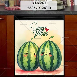 Preview of Summer Vibes Watermelons magnet in Extra Large size.
