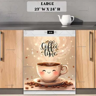 Preview of Cute Kawaii Coffee Cup magnet in Large size.