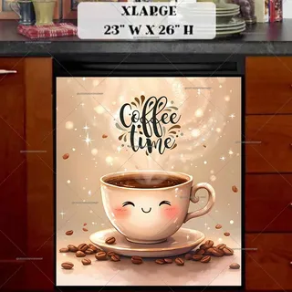 Preview of Cute Kawaii Coffee Cup magnet in Extra Large size.