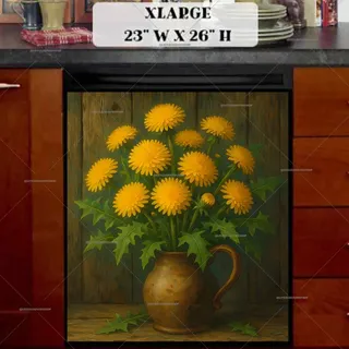 Preview of Dandelions in a Vase magnet in Extra Large size.