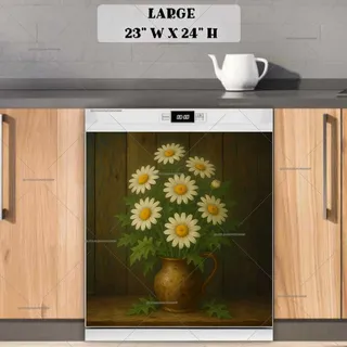 Preview of Daisies in a Vase magnet in Large size.
