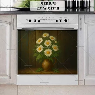 Preview of Daisies in a Vase magnet in Medium size.