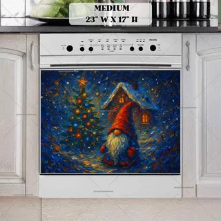 Preview of Cute Christmas Gnome magnet in Medium size.