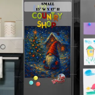 Preview of Cute Christmas Gnome magnet in Small size.