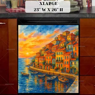 Preview of Sunset Over the Riviera magnet in Extra Large size.