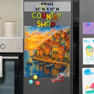 Preview of Sunset Over the Riviera magnet in Small size.