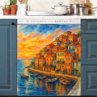 Preview of Sunset Over the Riviera magnet.