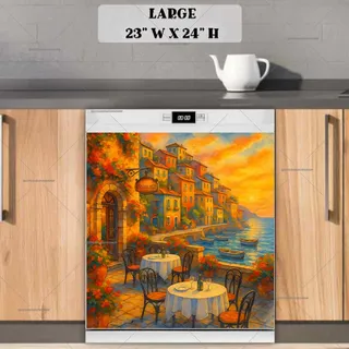 Preview of Italian Seaside Restaurant magnet in Large size.