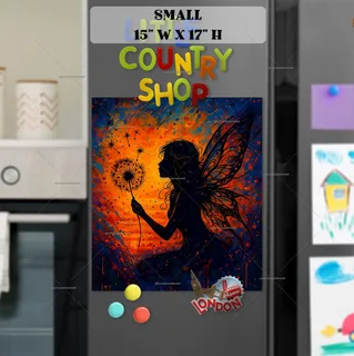 Preview of Dandelion Fairy Sunset magnet in Small size.