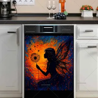 Preview of Dandelion Fairy Sunset magnet.