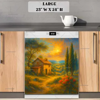 Preview of Tuscan Cottage at Dusk magnet in Large size.