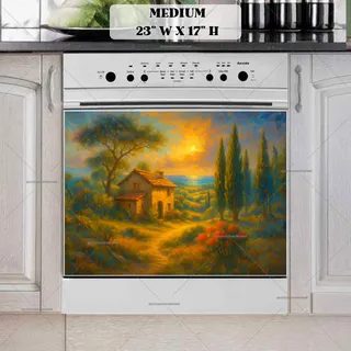 Preview of Tuscan Cottage at Dusk magnet in Medium size.