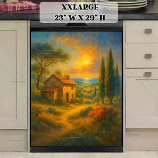 Preview of Tuscan Cottage at Dusk magnet in XX Large size.