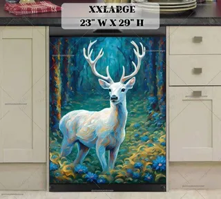 Preview of White Forest Deer magnet in XX Large size.