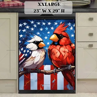 Preview of USA Patriot Birds and Flag magnet in XX Large size.