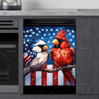 Preview of USA Patriot Birds and Flag magnet.