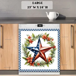 Preview of Patriot American Star and Wreath magnet in Large size.