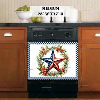 Preview of Patriot American Star and Wreath magnet in Medium size.