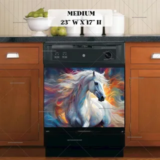 Preview of Magical White Horse magnet in Medium size.