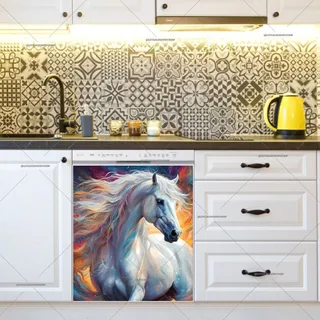 Preview of Magical White Horse magnet.