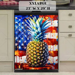 Preview of American Pineapple and Flag magnet in XX Large size.