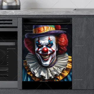 Preview of Scary Halloween Clown magnet.