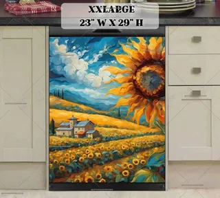 Preview of Tuscan Evening and Sunflowers magnet in XX Large size.