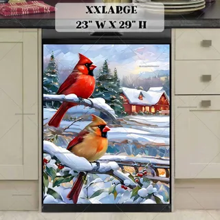 Preview of Winter Cardinals and a Farmhouse magnet in XX Large size.