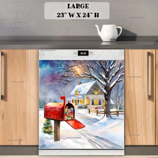 Preview of Christmas Mailbox and a Cottage magnet in Large size.