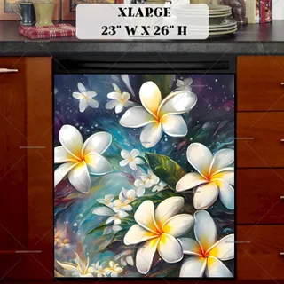 Preview of Beautiful White Magnolia Tree magnet in Extra Large size.