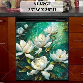 Preview of Beautiful Magnolias in the Wind magnet in Extra Large size.