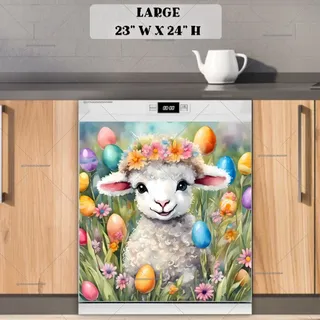 Preview of Cute Easter Lamb magnet in Large size.