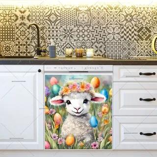 Preview of Cute Easter Lamb magnet.