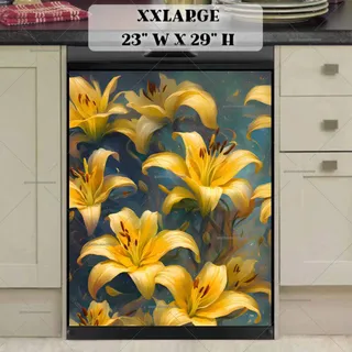 Preview of Beautiful Yellow Lilies magnet in XX Large size.