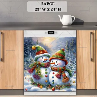 Preview of Country Snowman Couple magnet in Large size.