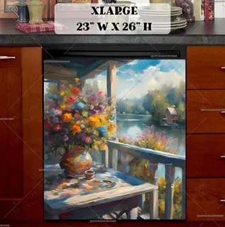 Preview of Summer Lake Cottage Porch magnet in Extra Large size.