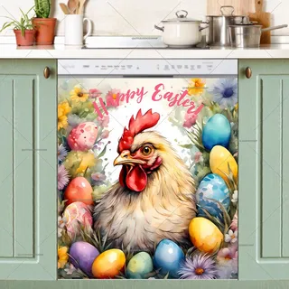 Preview of Easter Hen and Eggs magnet.