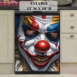 Preview of Evil Halloween Clown magnet in XX Large size.