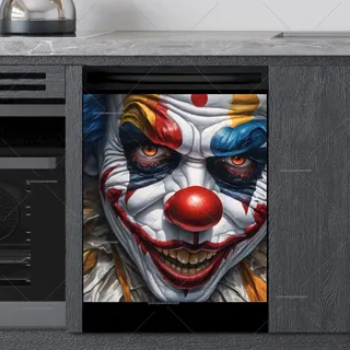 Preview of Evil Halloween Clown magnet.