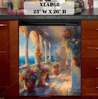 Preview of Cottage Near to the Mediterranean Sea magnet in Extra Large size.