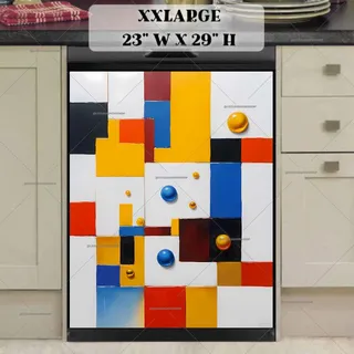 Preview of Modern Abstract Art with Shapes magnet in XX Large size.