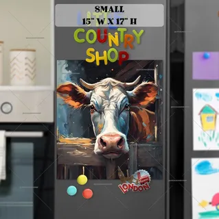 Preview of Cute Cow in the Stable magnet in Small size.