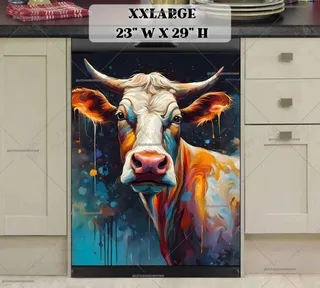 Preview of Beautiful Abstract Cow magnet in XX Large size.