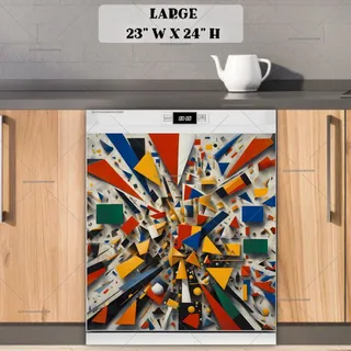 Preview of Modern Cubist Art magnet in Large size.