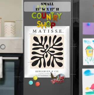 Preview of Matisse Gallery Poster Art Black magnet in Small size.