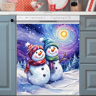 Preview of Cute Snowmen Watching the Snow magnet.