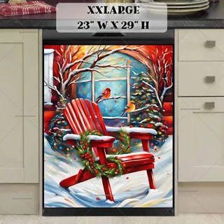 Preview of Red Chair at the Christmas Cottage magnet in XX Large size.