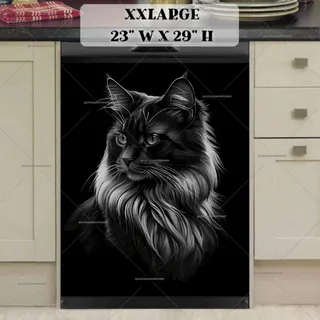 Preview of Beautiful Grey Cat Portrait magnet in XX Large size.