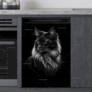 Preview of Beautiful Grey Cat Portrait magnet.