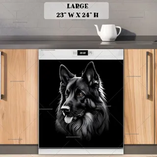 Preview of Beautiful German Shepherd Portrait magnet in Large size.